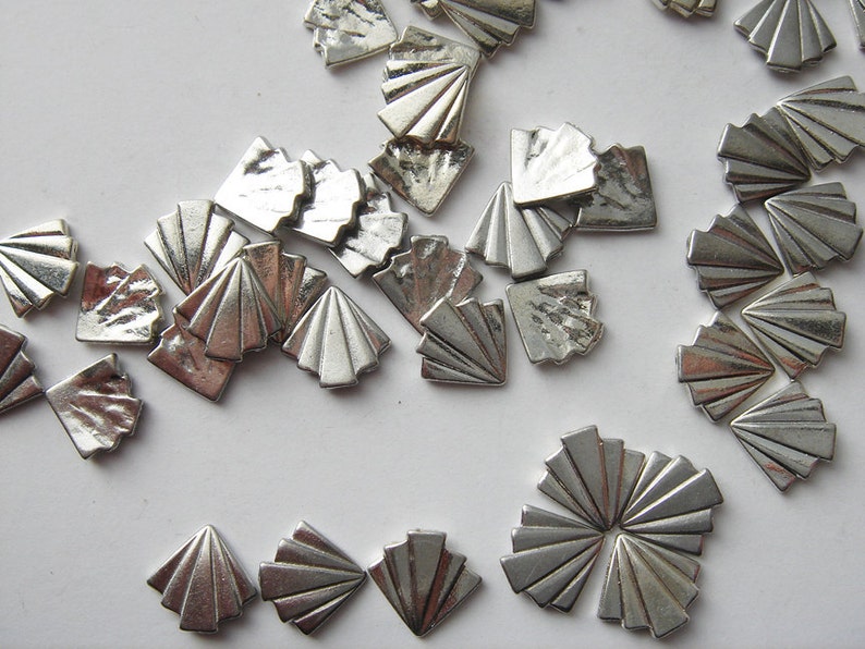20 Art Deco Vintage Silver Tone Embellishments HC073. Etsy