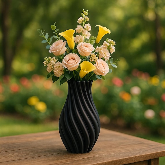 Archivo para impresión 3D  de jarrón de flores (incluye vase mode), florero moderno, 30x17 cm escalable