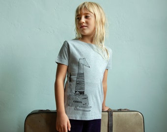 Reisewiesel T-Shirt Kinder / Tshirt Kinder aus Biobaumwolle in heather ice blue