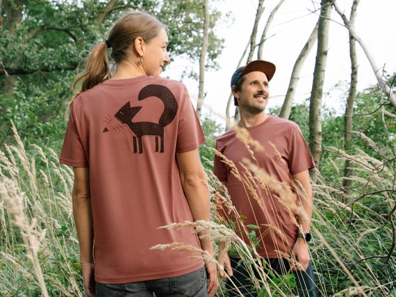 Bio Fuchs TShirt Herren in heritage brown / Herren T shirt Fuchs  / Fuchs Tshirts Männer