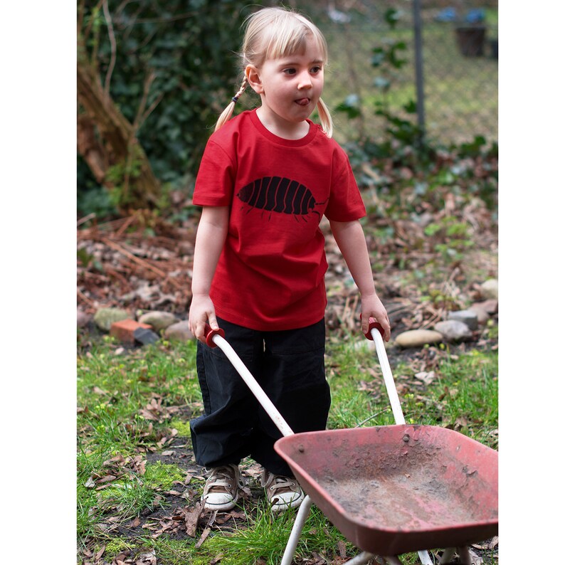 Bio Kinder T-Shirt Greta Assel in rot Bild 4