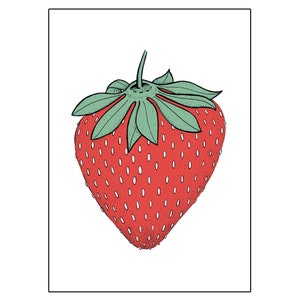 Carte postale fraise