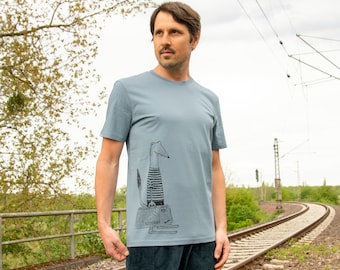 Organic T-Shirt Men / Tshirt Men Reisewiesel in citadel blue