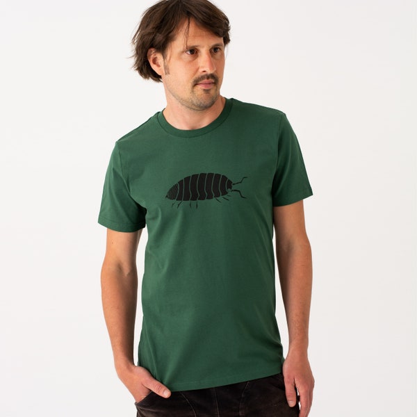 Greta Assel T-shirt Herren / Tshirt Männer in bottle green aus Biobaumwolle