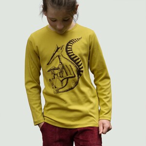 Duchs long-sleeved shirt for children in antique moss made from organic cotton