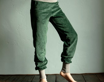 Children's nicki pants in bottle green / heather gray 92-122