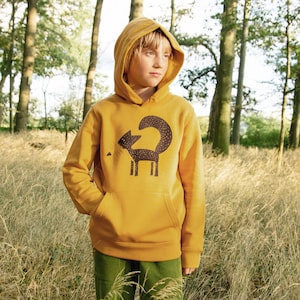 Organic Hoodie Children / Sweater Children / Sweatshirt Children Franzi Fox in ochre