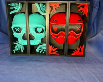 Navessa Allen Inspired 3D Printed Bookends: Shadowbox Book Nook Set - LED backlight is optional