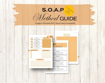 SOAP Bible Study Template: Scripture, Prayer, Notes (Printable PDF)