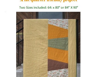 A Fat Quarter-friendly PDF Quilt Pattern: Chunky Monkey Modern Masterpiece - digital download