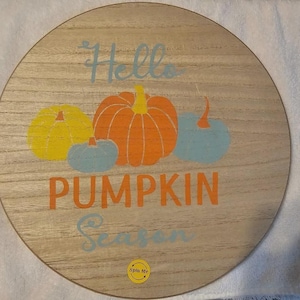 Wood Lazy Susan (Hello Pumpkin Season)