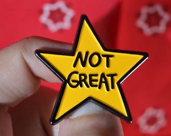 Sarcastic Star Shaped Soft Enamel Pin- Funny Gift for Pin Collectors