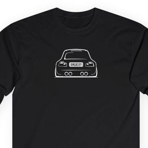 Vintage Sports Car Silhouette Long Sleeve Tee - Gildan Ultra Cotton Unisex Shirt