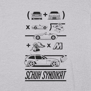 Schuh Syndikat Clownshoe Math Unisex Tee, Vintage Car Club Event Shirt, Z3 M Coupe, American Apparel T-Shirt