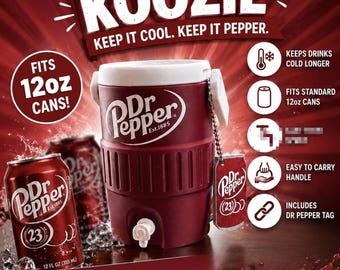 Dr Pepper Kozzie mit gratis Schlüsselanhänger (Dosenöffner)