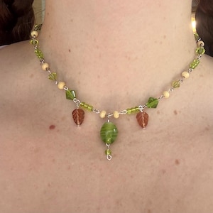 Green beaded necklace