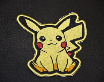 Pikachu embroidered iron on patch