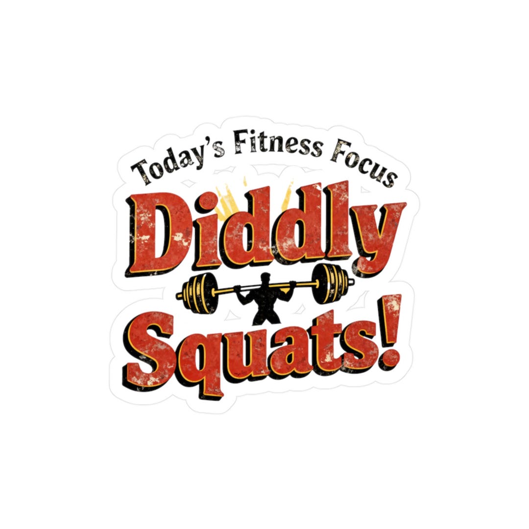 Diddly Squats! Sticker | Vinyl Decal, Fitness Squat Design - Etsy