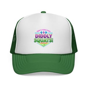 Diddly Squats!-logotyp Truckerkeps | Retro Neon Fitness Patch