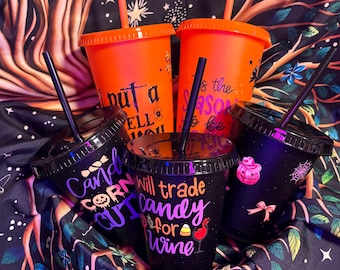 Assorted Halloween 16&24 oz plastic kid/adult friendly .