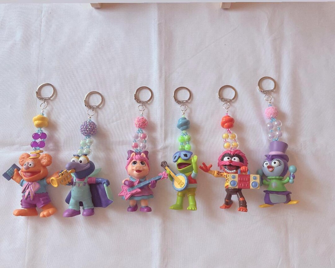 Lego Muppet Key Chain Handmade Beaded Muppets Keychain, Mini Figure Bag Charm - Etsy
