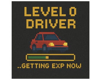 New Student Driver Car Magnet: "Level 0 Driver" Vinyl Vehicle Decoration