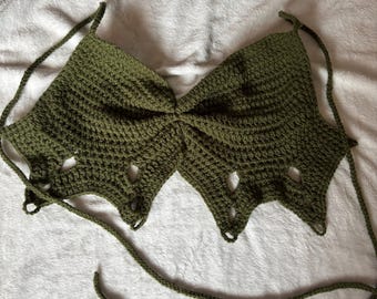 fairy wing hand crochet top