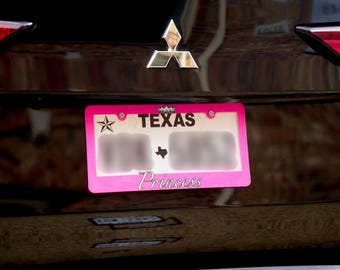 DADDY'S LITTLE PRINCESS WHITE/PINK LICENSE PLATE FRAME - Foto 2