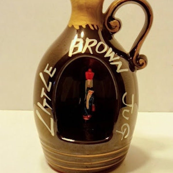 Vintage Barware "Little Brown Jug" Moving Musical Decanter 1960s- Like New-FREE SHIPPING