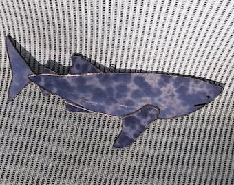 Whale Shark - Stained Glass Suncatcher- Free Shipping