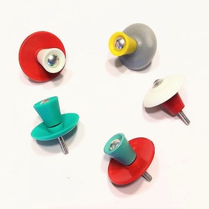 Vintage Mid Century Plastic Drawer Knob: Funky Cabinet Hardware