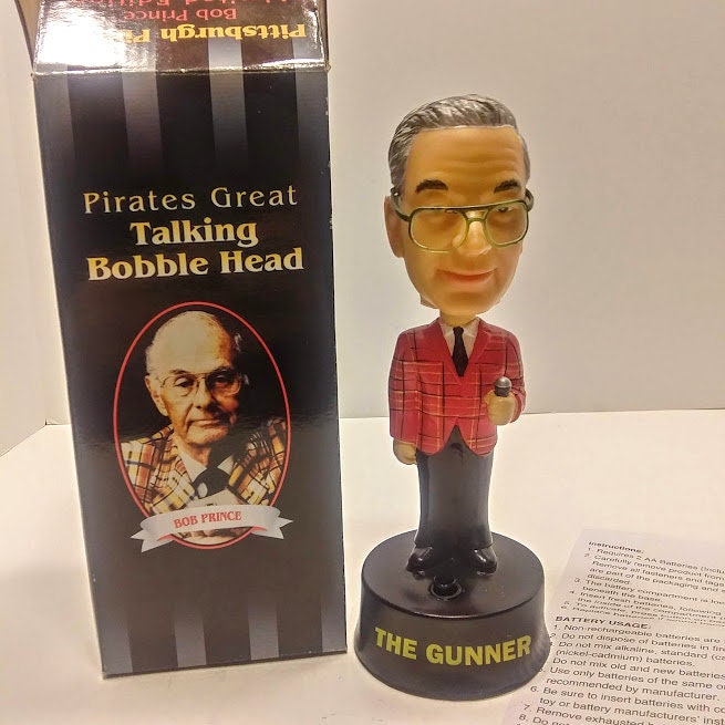 Vintage Bob Prince Talking Bobblehead With Box and Instructions Works