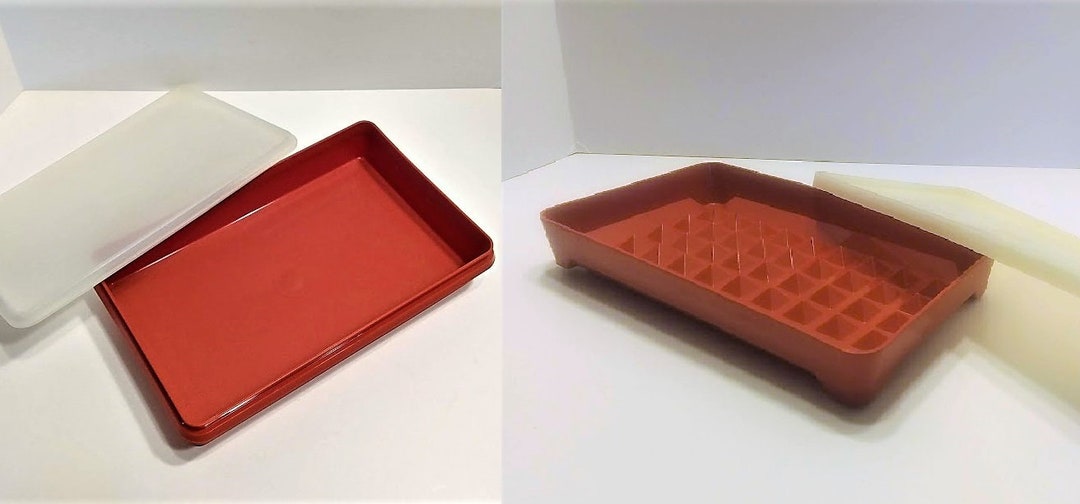 Tupperware Vintage Paprika Containers 12925 & 7945 Etsy