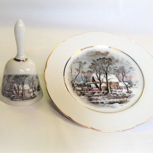 Vintage Avon Collectible Plate and Bell 1977-78 Avon Representative Exclusive