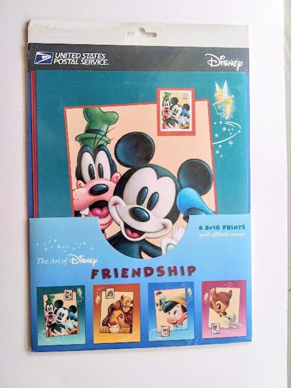 【希少】The Art of Disney STAMPS Vintage USPS the Art of Disney 4- 8 X 10