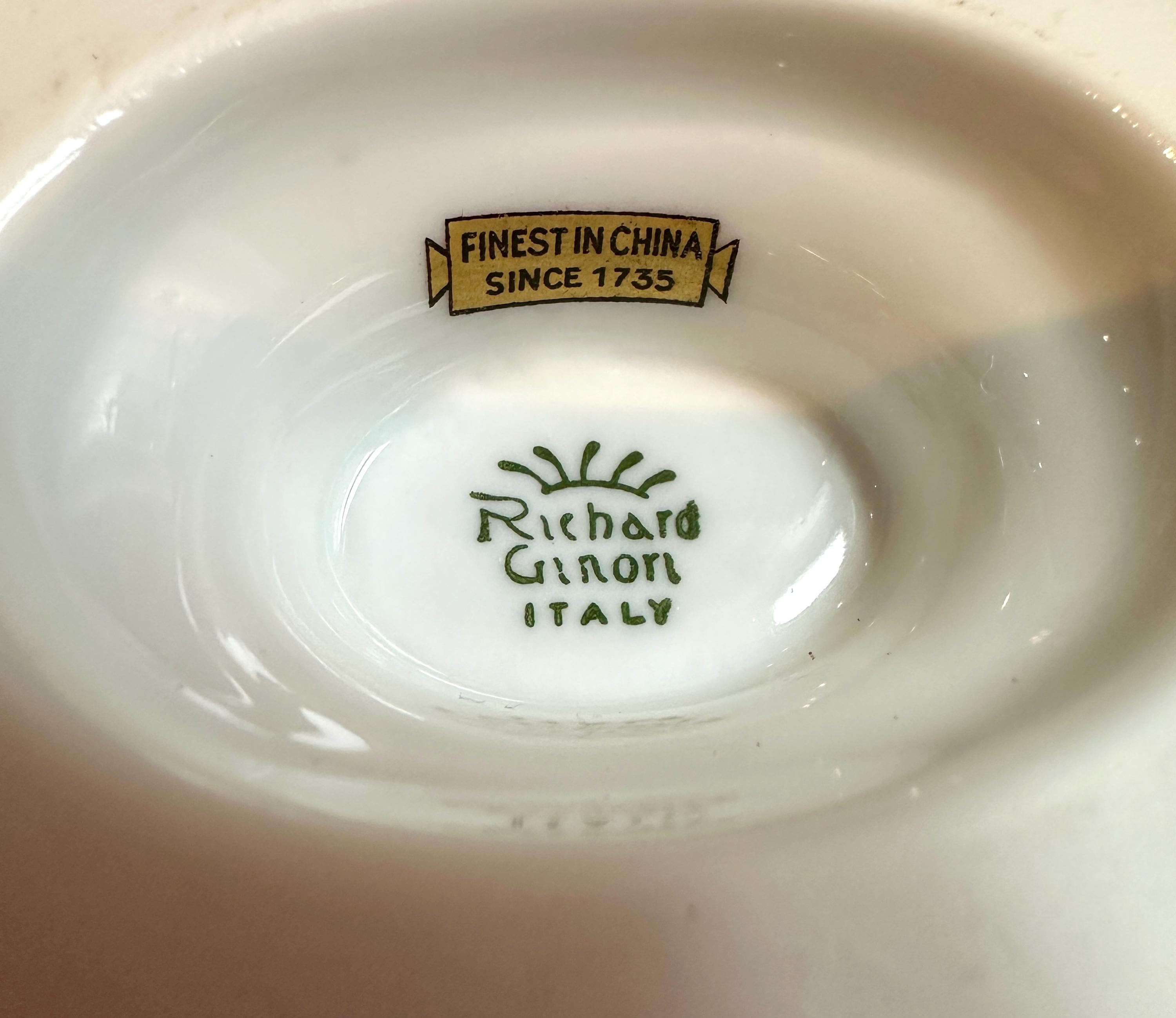 Richard Ginori トレー Richard Ginori Covered Condiment Bowl With Under-plate – Yellow +
