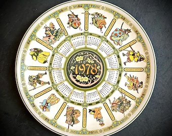 Wedgwood 1978 Calendar Plate: Samurai Porcelain Collectible (25