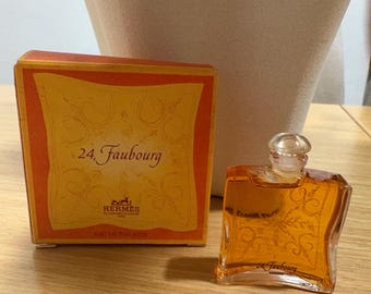 Vintage Hermès 24 Faubourg Mini Perfume 7.5ml – Luxury Parisian Fragrance – Collectible Miniature with Box