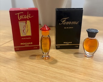 Vintage Rochas Femme or Tocade Mini Perfume 3ml – Classic French Fragrance – Miniature Choice