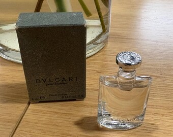 Vintage Bvlgari Pour Homme Mini Perfume 5ml – Fresh Elegant Masculine Fragrance – Collectible Miniature