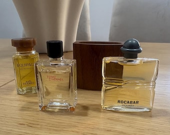 Vintage Hermès Men’s Mini Perfume Collection – Rocabar, Equipage, Terre d’Hermès