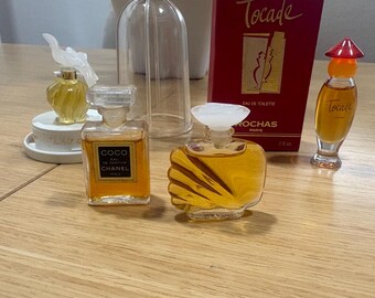 Vintage Designer Perfume Miniatures Collection – Chanel Coco, L’Air du Temps, Tocade, Estée Lauder