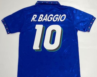 Italy Roberto Baggio 90 World Cup Home Retro Vintage Jersey - Etsy