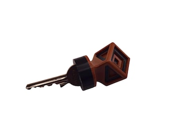 Optical Illusion Cube Key Turner: Carbon Fiber PETG Arthritis Aid