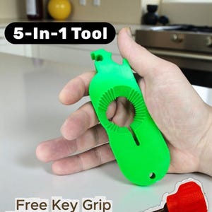 5-in-1 Arthritis Grip Tool| Twist Cap, Can, Tab, Beer Opener, Key Grip | UK