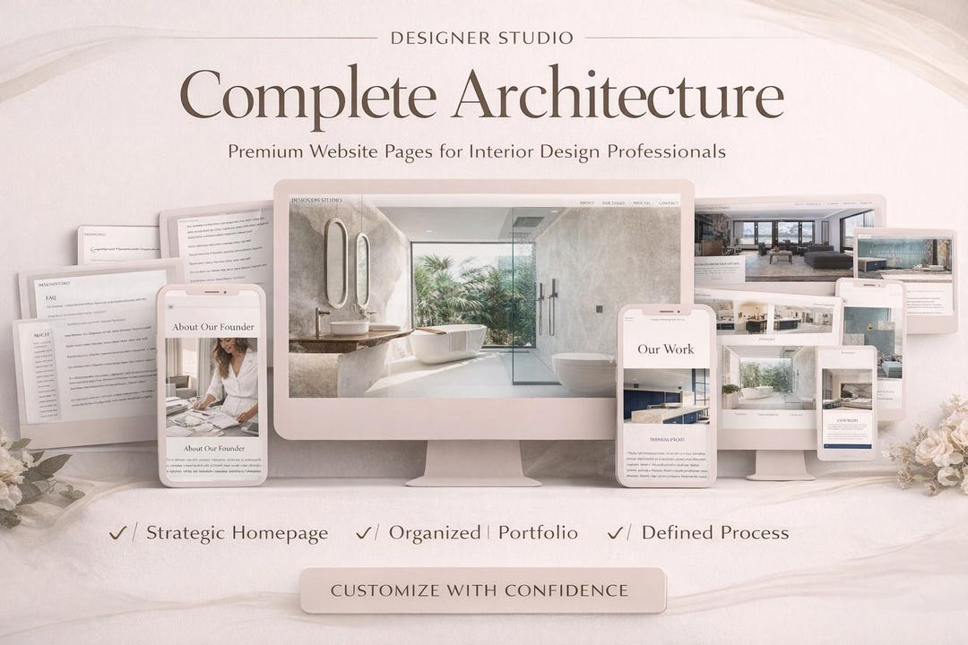Interior Designer Squarespace Template – Complete Website for ...