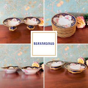Antique Limoges Dessert Service with Compotes — Bernardaud & Cie, France c.1910
