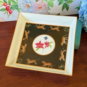 【LYNN CHASE】JAGUAR JUNGLE 純金24K LYNN CHASE “JAGUAR JUNGLE” SERVING/SERVICE CHARGER PLATE, 12