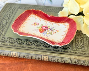 Vintage James Kent Old Foley Floral Tray For Tea, Vanity, Or Cottagecore English Decor
