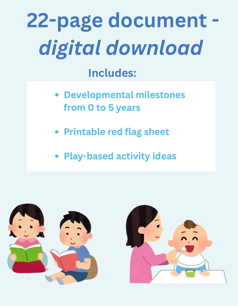 Child Development Milestone Guide (OT Created) - Etsy